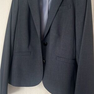 Calvin Klein Gray Blazer Tailored Suit Jacket